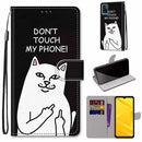 For ZTE Blade A71 Printed Phone Case Wallet & Lanyard with card slots