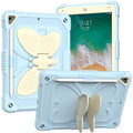 iPad 6th 5th Air 2 Protective Case with Butterfly Shape Holder & Pen Slot