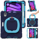 For iPad mini 6 Silicone + PC Protective Case with Holder & Shoulder Strap