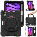 For iPad mini 6 Silicone + PC Protective Case with Holder & Shoulder Strap