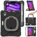For iPad mini 6 Silicone + PC Protective Case with Holder & Shoulder Strap