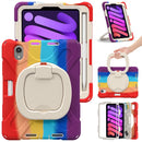For iPad mini 6 Silicone + PC Protective Case with Holder & Shoulder Strap