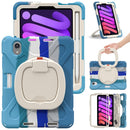 For iPad mini 6 Silicone + PC Protective Case with Holder & Shoulder Strap