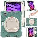 For iPad mini 6 Silicone + PC Protective Case with Holder & Shoulder Strap