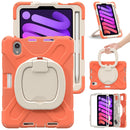 For iPad mini 6 Silicone + PC Protective Case with Holder & Shoulder Strap
