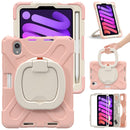 For iPad mini 6 Silicone + PC Protective Case with Holder & Shoulder Strap