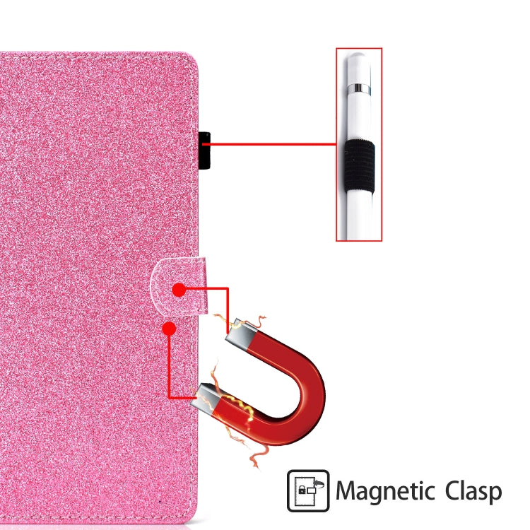 For iPad mini 6 Glitter Folio Leather Case with Holder & Card Slot & Sleep / Wake-up Function