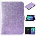 For iPad mini 6 Glitter Folio Leather Case with Holder & Card Slot & Sleep / Wake-up Function