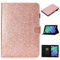 For iPad mini 6 Glitter Folio Leather Case with Holder & Card Slot & Sleep / Wake-up Function