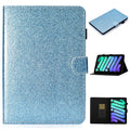 For iPad mini 6 Glitter Folio Leather Case with Holder & Card Slot & Sleep / Wake-up Function