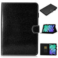 For iPad mini 6 Glitter Folio Leather Case with Holder & Card Slot & Sleep / Wake-up Function