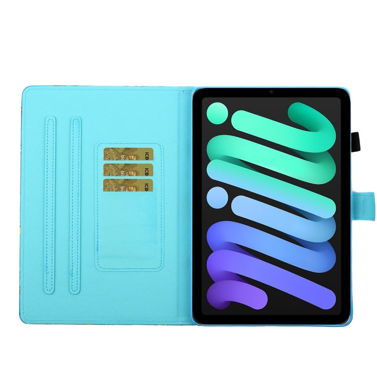 For iPad mini 6 Leather Case with Holder & Card Slot & Sleep / Wake-up Function