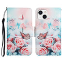 For iPhone 13 mini Painted Pattern Horizontal Flip Leather Case with Holder & Card Slot & Wallet