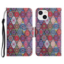 For iPhone 13 mini Painted Pattern Horizontal Flip Leather Case with Holder & Card Slot & Wallet