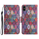 For iPhone 13 mini Painted Pattern Horizontal Flip Leather Case with Holder & Card Slot & Wallet