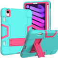 For iPad Mini 7 Shockproof Silicone + PC Protective Case with Holder & Pen Slot