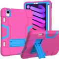 For iPad Mini 7 Shockproof Silicone + PC Protective Case with Holder & Pen Slot