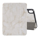For iPad mini 6 Marble Texture Smart Leather Tablet Case with 3-Folding Holder & Pen Slot