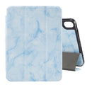 For iPad mini 6 Marble Texture Smart Leather Tablet Case with 3-Folding Holder & Pen Slot