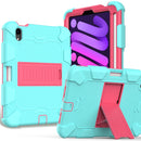 For iPad Mini 7 Shockproof Silicone + PC Protective Case with Holder & Pen Slot