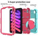 For iPad Mini 7 Shockproof Silicone + PC Protective Case with Holder & Pen Slot