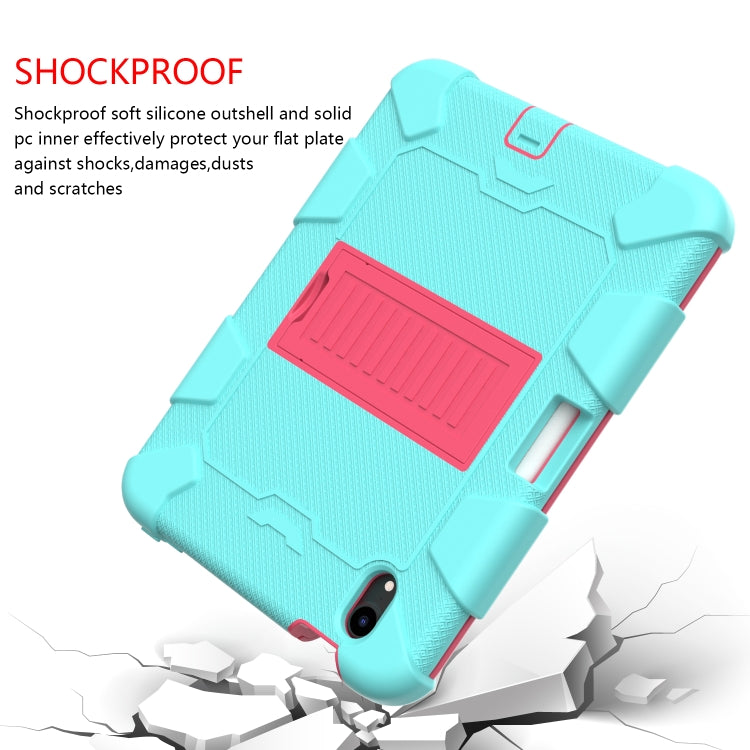 For iPad Mini 6 Shockproof Silicone + PC Protective Case with Holder & Pen Slot