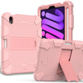 For iPad Mini 6 Shockproof Silicone + PC Protective Case with Holder & Pen Slot