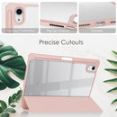 For iPad Mini 7 Acrylic TPU + PU folding case With pen holder