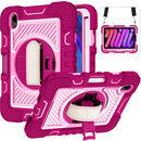 For iPad Mini 7 Shockproof Silicone Case with carry strap