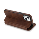 For iPhone 13 Pro Strong Magnetic Closure PU + TPU Leather Case with Card Slots & Holder