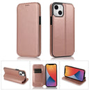 For iPhone 13 Pro Strong Magnetic Closure PU + TPU Leather Case with Card Slots & Holder