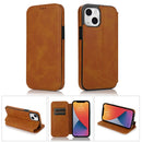 For iPhone 13 Pro Strong Magnetic Closure PU + TPU Leather Case with Card Slots & Holder