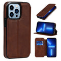 For iPhone 13 Pro Strong Magnetic Closure PU + TPU Leather Case with Card Slots & Holder