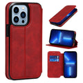 For iPhone 13 Pro Strong Magnetic Closure PU + TPU Leather Case with Card Slots & Holder