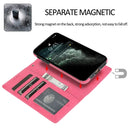For iPhone 13 2 in 1 Detachable Magnetic TPU + PU Leather Wallet Case