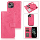 For iPhone 13 2 in 1 Detachable Magnetic TPU + PU Leather Wallet Case