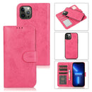 For iPhone 13 2 in 1 Detachable Magnetic TPU + PU Leather Wallet Case
