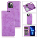 For iPhone 13 2 in 1 Detachable Magnetic TPU + PU Leather Wallet Case