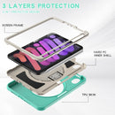 For iPad mini 6 360 Degree Rotation PC + TPU Protective Case with Holder & Hand-strap