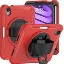 For iPad mini 6 360 Degree Rotation PC + TPU Protective Case with Holder & Hand-strap
