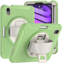 For iPad mini 6 360 Degree Rotation PC + TPU Protective Case with Holder & Hand-strap
