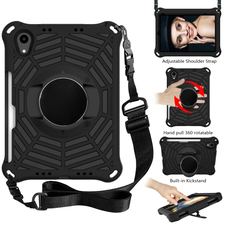 For iPad Mini 7 EVA Tablet Case with Shoulder Strap & Holder & Pen Slot