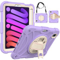 For iPad mini 7 Shockproof PC + Silicone Combination Tablet Case with Stand & Shoulder Strap