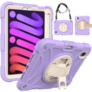 For iPad mini 6 Shockproof PC + Silicone Combination Tablet Case with Stand & Shoulder Strap