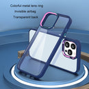 For iPhone 12 / 12 Pro Colourful Metal Lens Ring Phone Case