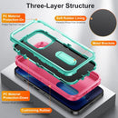 For iPhone 13 3 in 1 Rugged Holder Phone Case