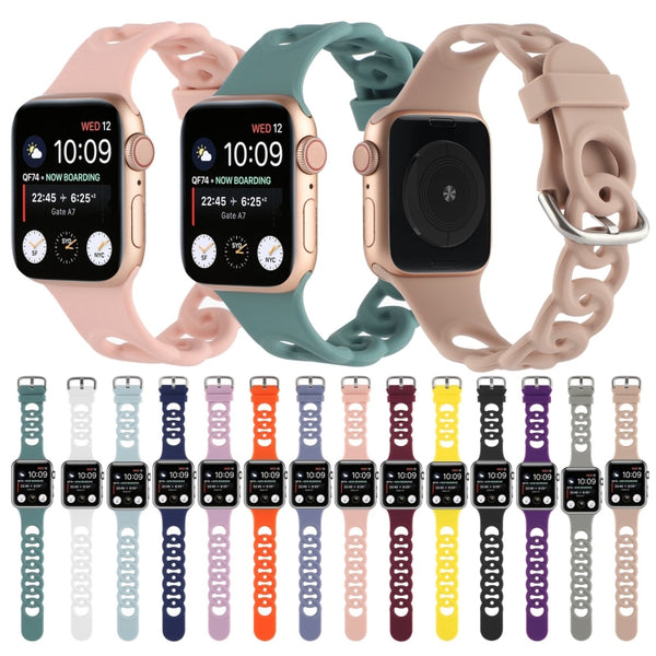 For Apple Watch Series 1-10 Hollow Out Silicone Watchband