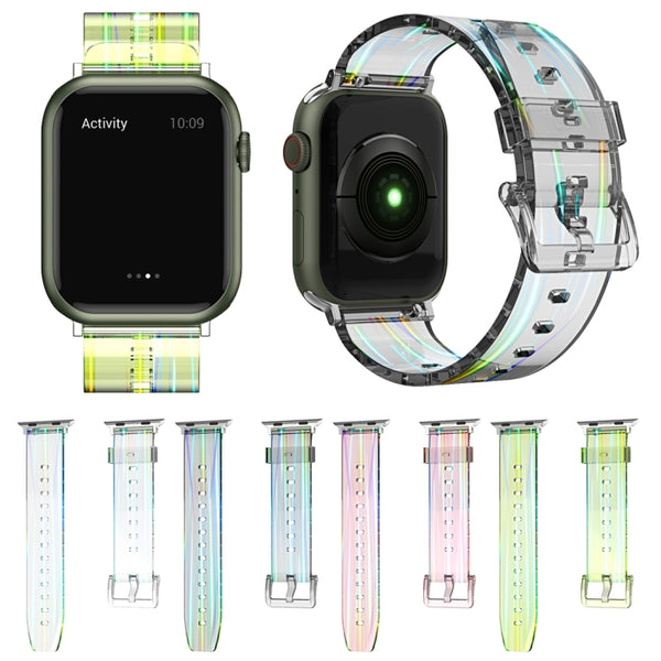 For Apple Watch Series 1-10 Transparent Silicone Watchband