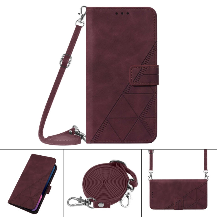 For Samsung Galaxy A21s Crossbody 3D Embossed Flip Leather Phone Case