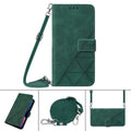 For Samsung Galaxy S21+ 5G Crossbody 3D Embossed Flip Leather Phone Case